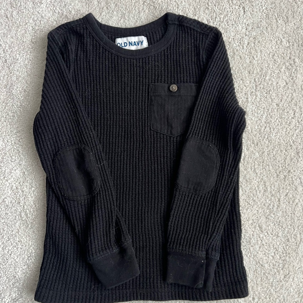 Old Navy Charcoal Ribbed Button-Up Top